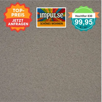 Girloon Hochflor 830 – gewebter Teppichboden in 2 m Breite mit dichter Florstruktur